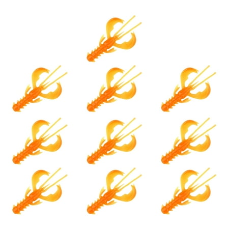 COOLHOOD 10Pcs/set Soft Crawfishes Shrimp Lures Baits Swimbaits Soft Lure Simulation Prawns Shrimp Fishing Tackle Lures Baits