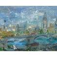 thumbnail image 2 of May 32x26 White Modern Wood Framed Museum Art Print Titled - London in the Afternoon, 2 of 4