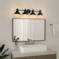 thumbnail image 4 of C Cattleya 32 in. 4-Light Powder-coated Black Vanity Light Fixture, 4 of 6