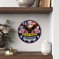 thumbnail image 3 of 12 Inch Patriotic Wall Clock, USA 250th Anniversary Wooden Round Wall Clocks with Silent Non-Ticking Quartz Movement, Battery Operated, Art Decor Hanging Clock for Kitchen, Bedroom, Living Room, 3 of 9