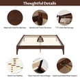 thumbnail image 4 of Euroco Dry Bamboo Wood King Size Platform Bed with 48" Upholstered High Headboard, Chocolate, 4 of 6