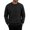 Black, variant on Men's Full Diamond Quilted Crew Neck Sweatshirts Long Sleeve Ribbed Collar Cuff Hem Relaxed Fit Daily Warm Casual Pullover