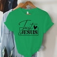thumbnail image 5 of Just Love Jesus Print Women T-Shirts Christian Jesus Letter Shirt Harajuku Graphic Tops Female Summer Religious Christian Tshirt, 5 of 7