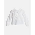 thumbnail image 6 of Time and Tru Women's Lace Insert Popover Full Sleeve Top, Sizes XS - XXXL, 6 of 6