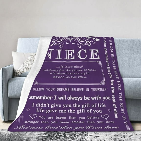 Niece Gifts from Auntie, Niece Blanket , Birthday Gift for Niece from Auntie, Niece Birthday Gift, Niece Gifts from Aunt, Gifts for Niece Christmas Throw Blanket 50x40