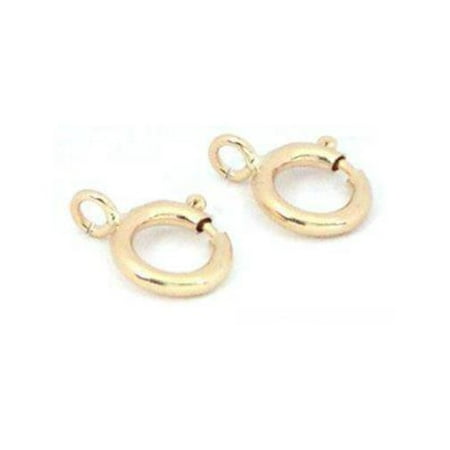 Rings Leaf Clasp - 2 14K Gold Spring Ring Clasps Findings Necklace