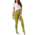 thumbnail image 2 of Inspire Chic Leggings de Algodón para Mujeres con Cintura Elástica, Pantalones de Yoga Suaves para Navidad, Medias con Espolón en Verde Oliva, 2 of 6