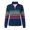 Navy, variant on Tqcoqu Half-Zip Collar Fashionable Rainbow Striped Sweatshirt, Women V Neck Long Sleeve for Fall & Winter