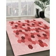 thumbnail image 3 of Ahgly Company Machine Washable Indoor Rectangle Transitional Pink Area Rugs, 5' x 7', 3 of 7