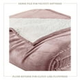 thumbnail image 5 of Great Bay Home Velvet Plush Sherpa Fleece Reversible Blanket, King/CalKing, Rose Pink, 5 of 5