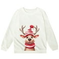 thumbnail image 4 of Byoo Christmas Tween Girls Sweatshirt Reindeer Print Round Neck Pullover Up Kids Xmas Casual Cozy Sweatshirt, 4 of 4