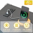 thumbnail image 4 of GIKPAL Adult Collection Power Outlet and Monitor Stand L Shape Gaming Desk, Black, 4 of 9