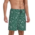 thumbnail image 2 of Fotbe Green Christmas Pantalones Cortos de Pijama para Hombre, Ropa de Dormir, Pantalones de Pijama Cortos para Hombre-Small, 2 of 6