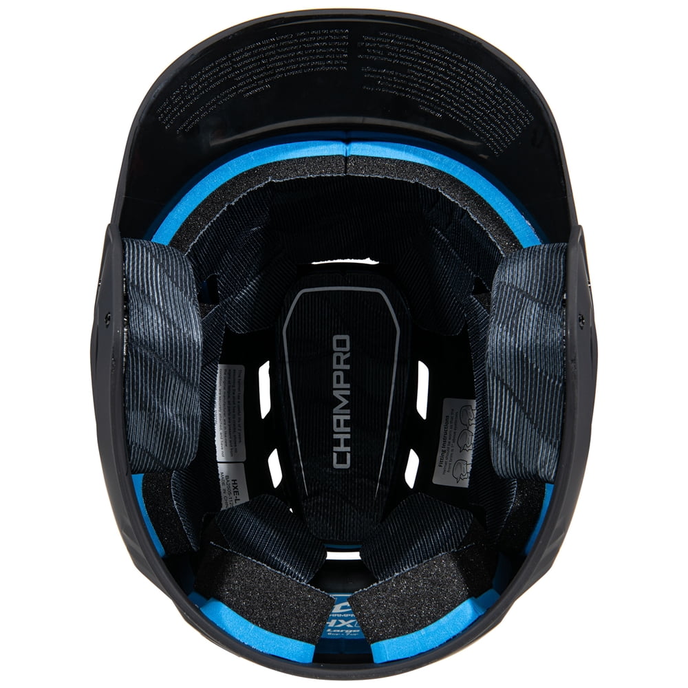 Champro HXE Matte Baseball Batting Helmet, Large, Black