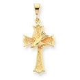 thumbnail image 1 of 10K Gold Cross & Dove Charm Holy Spirit Pendant, 1 of 1