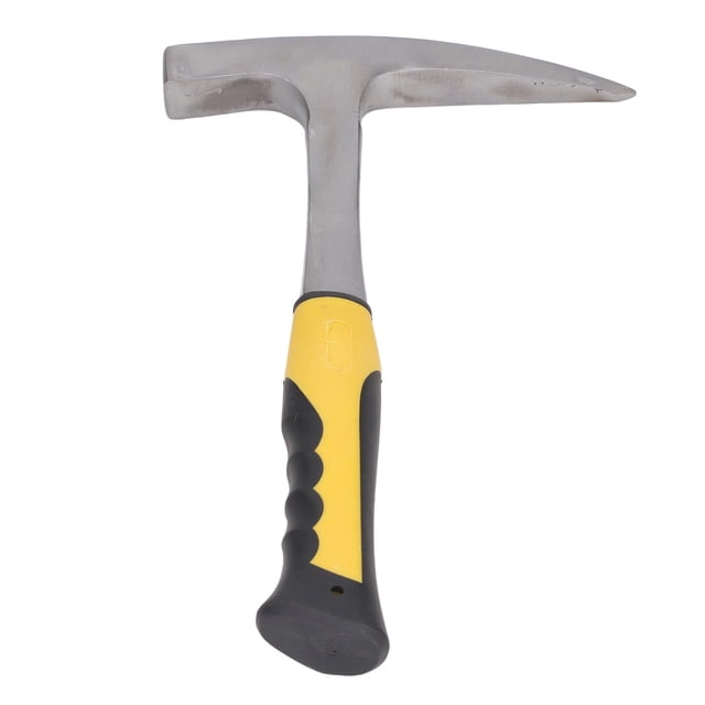 Martillo de ladrillo con mango de goma, resistente a impactos, geológico, cabeza puntiaguda, martillo de pico de pato S