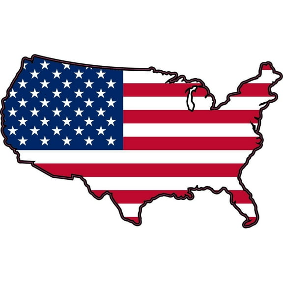 5in x 3in Die Cut USA United States Of America Flag Bumper Sticker Decal Window Stickers Car Decals