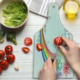 thumbnail image 3 of Abstract Cutting Board, Abstract Nature Fantasy Spring Floral Rainbow Stars Flowers Cheerful Fun Design, Tempered Glass Cutting and Serving Board, Wine Bottle Shape, Multicolor, by Ambesonne, 3 of 5