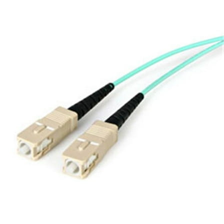 Startech  10m 10Gb Aqua Duplex LC-SC 50-125 Multimode LSZH Fiber Cable - Aqua Fiber - 50/125