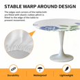 thumbnail image 6 of Bue Hydrangea Elastic Fitted Round Table Cover Blue Butterfly Waterproof Outdoor Tablecloth for Holiday Party, Picnic, Patio & Dining Fits Tables Up to 36"-44", 6 of 8