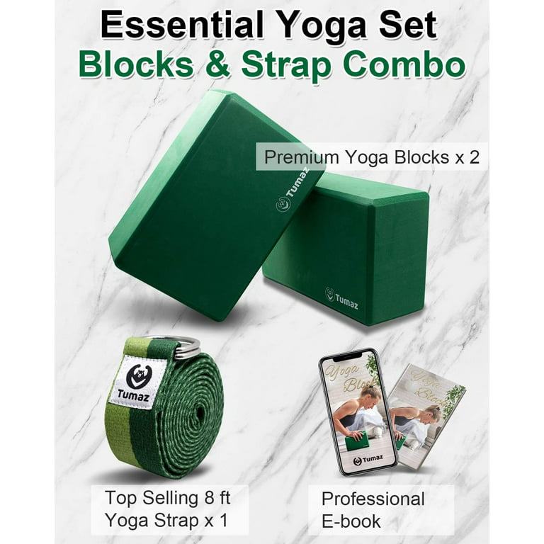 AJIEVWU Yoga Beginners Kit Yoga Blocks 2 Pack Yoga Strap Yoga Ball Yoga Mat  with Carrying Strap Net Bag Yoga Mat Kits and Sets for Beginners 11-Piece Yoga  Starter Kit for Women