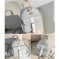 thumbnail image 3 of Mochila de estilo Preppy para mujer minibolso de mensajero informal de cuero PU Simple bolso de mano de Color mochila, 3 of 6