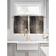 thumbnail image 2 of Half Window Curtains 24 Inches Long, Brown Window Treatment Curtain Drapes, Modern Abstract Art Ombre Oil Painting Short Curtains Tiers for Kitchen Over Sink, 27.5"x24", 2 Panels, 2 of 7