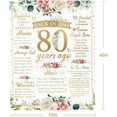 thumbnail image 3 of 80th Birthday Gifts for Women Happy 80th Birthday Decorations for Women Best 80 Year Old Birthday Gifts for Grandma Mom Sister Friend Back in 1944 Birthday Gifts Throw Blanket 50" X 60", 3 of 6