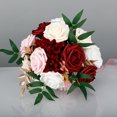thumbnail image 4 of Nvzi Ramo rojo para dama de honor, ramos de novia para damas de honor, ramos de novia para damas de honor, boda, ceremonia, aniversario, regreso a casa, 4 of 5