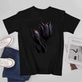 thumbnail image 3 of Grey Tulip T-shirt Flower T-shirt Art Aesthetics T-shirt Realistic Trendy shirt Unisex tees, 3 of 5