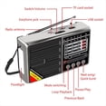 thumbnail image 2 of Radios Portátiles de Banda FM/AM/SW, Receptor de Radio, Radio Recargable, Reproductor de Música TF/USB con Pantalla LCD, Color Rojo., 2 of 5