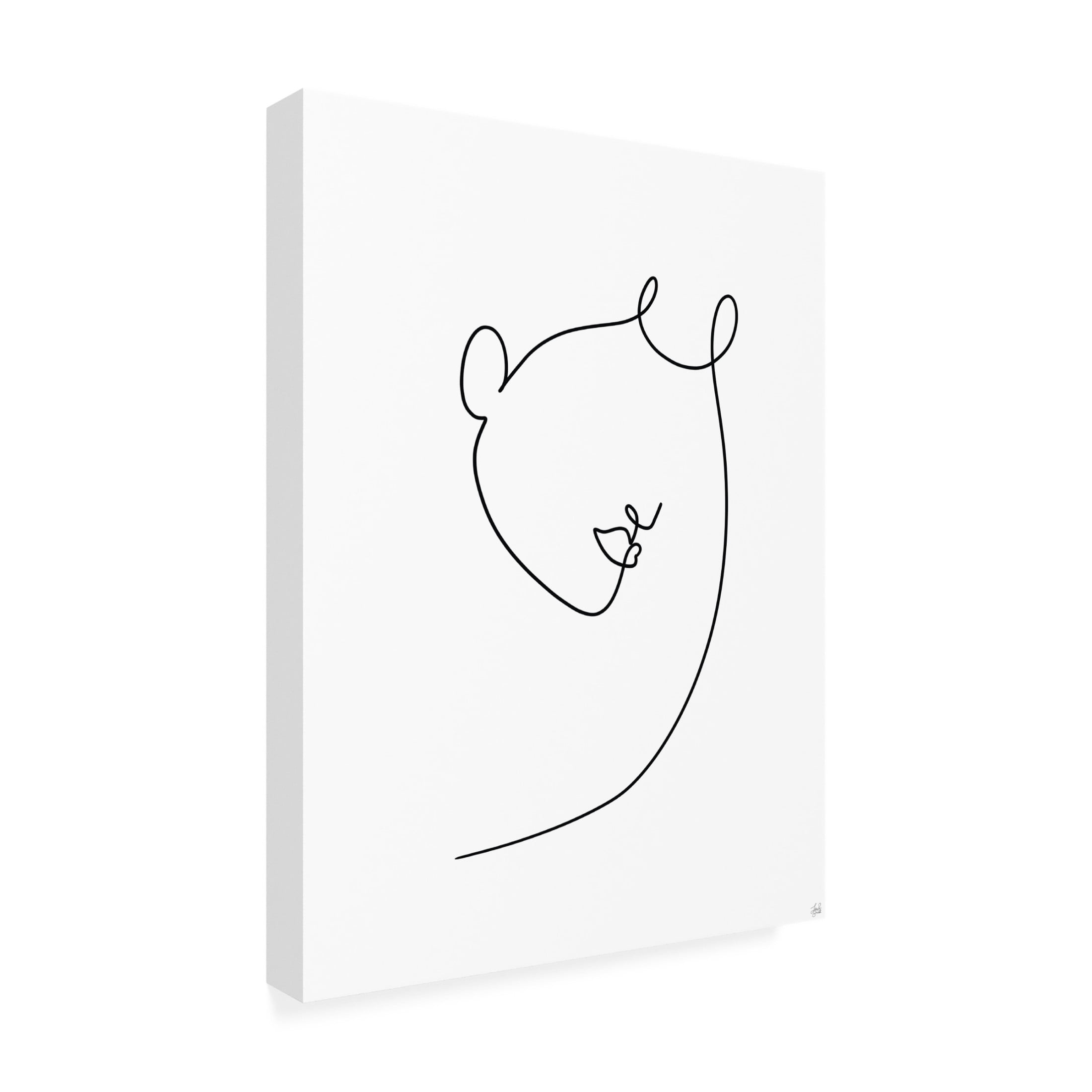 Canvas Wall Art - Line and Brush 'Line Lady 7' Wall Art for Living Room, Bedroom, or Office Décor by Trademark Fine Art - 24 x 32 Inches