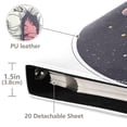 thumbnail image 3 of FORMRS 3 Ring Photo Album 4"x6" Self Adhesive Large Capacity PU Leather Cover, Pink Astronaut Planet, 3 of 8