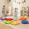 thumbnail image 2 of Topbuy 6 PCS Square Floor Cushions 16 Inch Soft Sponge Floor Pillows with Carrying Handles, 2 of 9