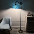 thumbnail image 3 of Enjoy Décor Lamps Tiffany 63-Inch 1-Light Bronze Gooseneck Adjustable Corner Standing Reading LED Floor Lamp with Stained Glass Bowl, 3 of 5