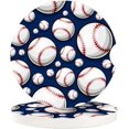 thumbnail image 1 of SPEKSEE Baseball Print Ceramic Car Interior Coasters 2 Pack, Anti Slip 2.56 Inch Absorbent Cup Mat Interior Accessories Fit for Most Cars, 1 of 7