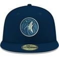 thumbnail image 2 of Men's New Era Navy Minnesota Timberwolves Official Team Color 59FIFTY Fitted Hat, 2 of 6