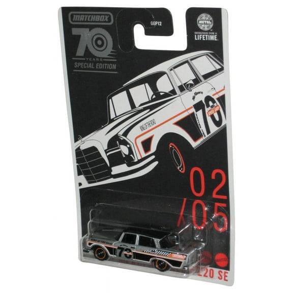 Matchbox 70 Years Special Edition (2022) Silver 1962 Mercedes-Benz 220 SE Toy Car 2/5
