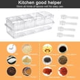 thumbnail image 4 of 4 tarros de especias con cuchara de plástico, tarros de especias transparentes, caja de condimentos, caja de condimentos de acrílico, caja de botellas de especias, tarros de especias de cocina JM, 4 of 5
