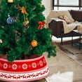 thumbnail image 5 of BIGTREE Christmas Tree Collar Dress up Skirt Elk Snow Print Woven Knitting Cover Holiday Decorations, 5 of 11