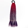 thumbnail image 1 of Nvzi Extensiones de cola de caballo trenzada con rastas para niños, extensiones de cabello con trenzas, pelucas, extensiones de rastas finas, pelucas, postizo sintético, A02, 1 of 5