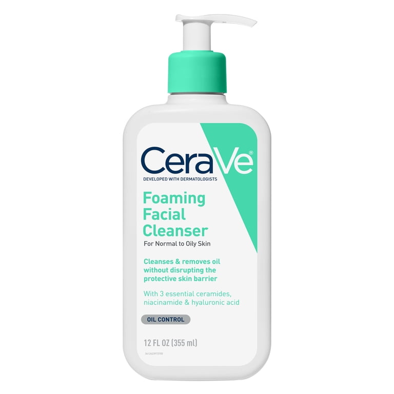 CeraVe Foaming Facial Cleanser, Oil Control, 12 fl oz photo 1