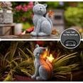 thumbnail image 6 of Solar Cat Garden Statue, Waterproof Outdoor Figurine with Glowing Butterfly, Faux Stone Resin Kitty Sculpture for Yard, Patio & Lawn Decor, Unique Mothers Day & Birthday Gift, 6 of 6