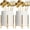 Gold white, variant on 2pcs Sturdy Cutlery Holder White Ceramic With Metal Bracket Robust Silverware Caddy For Countertop - Spoon Holder Silverware Caddy