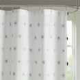 thumbnail image 6 of Madison Park Shower Curtain, White Polka Dot Bathroom Curtain With/ 12 Button Holes, Black, 72” X 72", 6 of 6