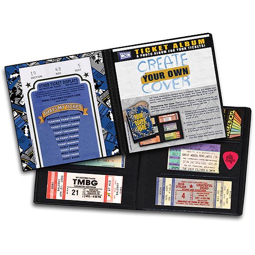 Ticket Album CreateYourOwnCover (Holds 96 Ticke