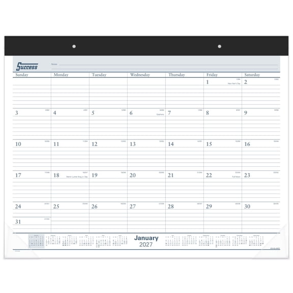 AT-A-GLANCE 2027 Ruled Monthly Desk Pad Calendar Standard 21 34 x 17 - Desk Pad