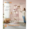 thumbnail image 6 of 81.1"H Cat Tree Cat Tower for Indoor Cats, Plush Multi-Level Cat Condo with Scratching Posts, Perches, Caves, Hammock, Jelly Pink, 6 of 8