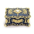 thumbnail image 3 of Mini Vintage Metal Jewelry Box Two Layers Trinket Organizer Storage Box Ornate Treasure Chest Box Gift Box Case for Women Girls, 3 of 5