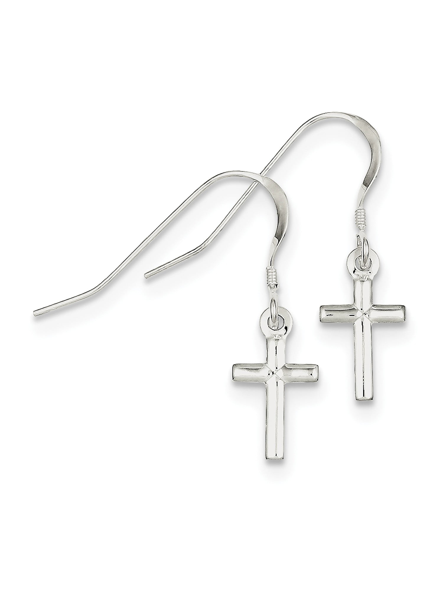 925 Sterling Silver Latin Cross Dangle Earrings - Walmart.com